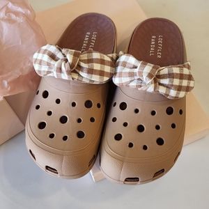 Loeffler Randall's Ezra clogs, size 8, Tan beige